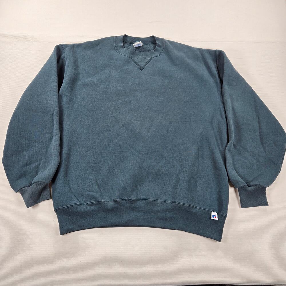 Vintage Made in USA Russell Athletic‎ Green Crewneck Sweatshirt Men's Size Large